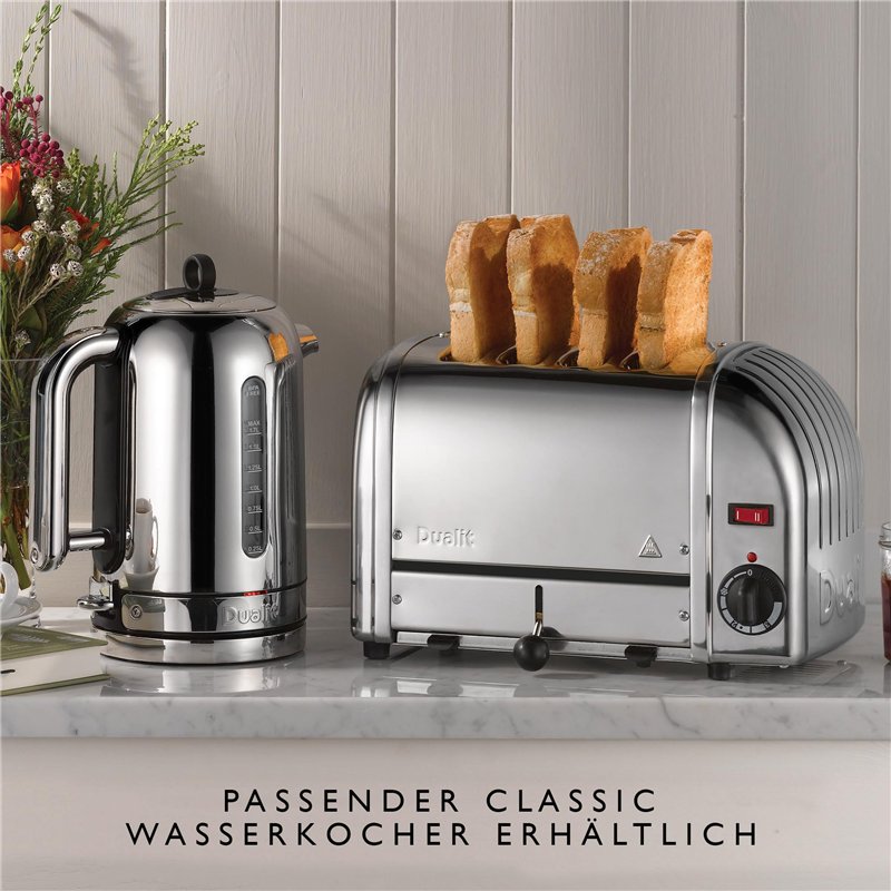Image secondaire de Dualit Toaster Grille Pain 4 Tranches Classic Vario - Grille Pain Inox Fabriqué au Royaume-Uni - Éléments ProHeat® Exclusifs - F