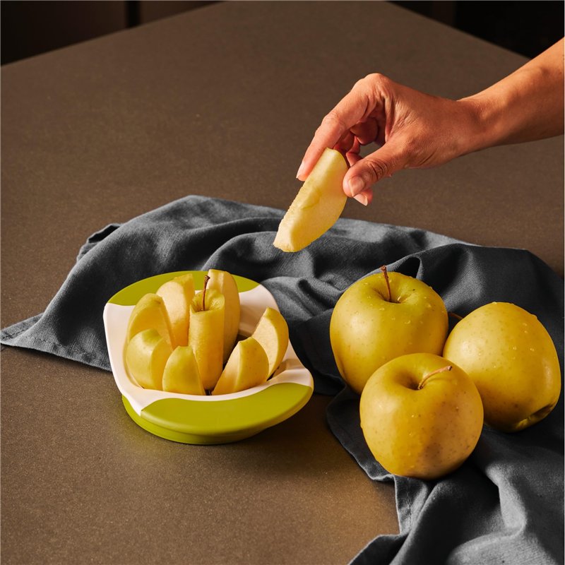 Image secondaire de Stone&Stone Coupe Pomme Inox Professionnel avec 8 Lames Acier Inoxydable | Éplucheur de Pomme avec Levier Anti Trognon | Design