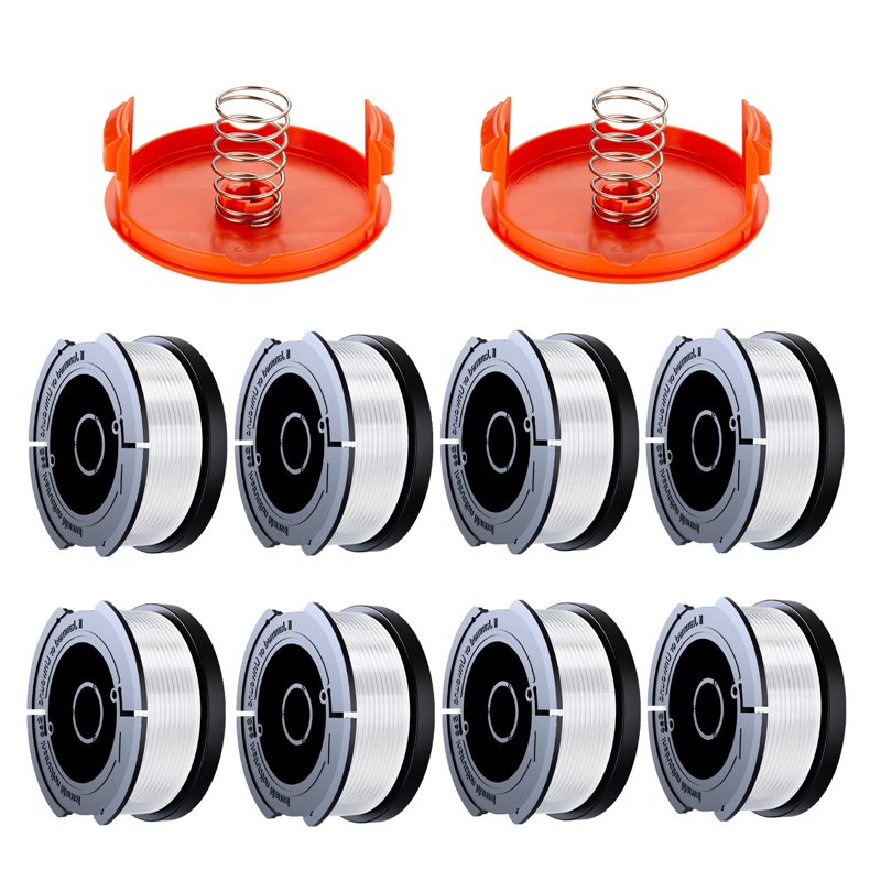 Eventronic 8 Pack Bobine Fil Coupe Bordure Compatible avec Black et Decker Coupe Bordures, A6481 A6485 1.65mm Bobine de Fil Debr