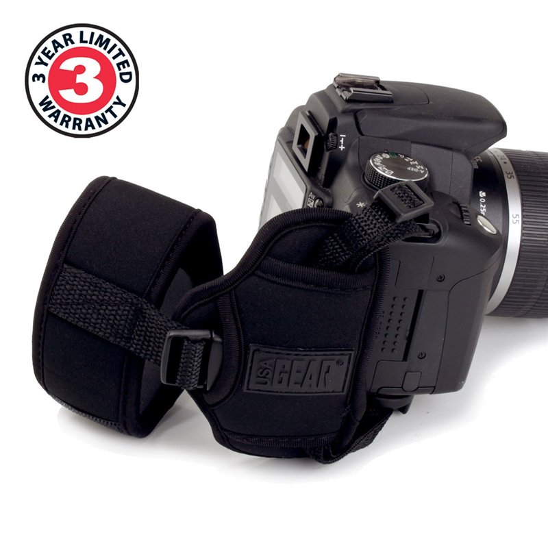 Image secondaire de USA Gear Dragonne Grip Poignet Rapide Appareil Photo Reflex et Bridge - Sangle Appareil Photo avec Bracelet en Néoprène Ajustabl