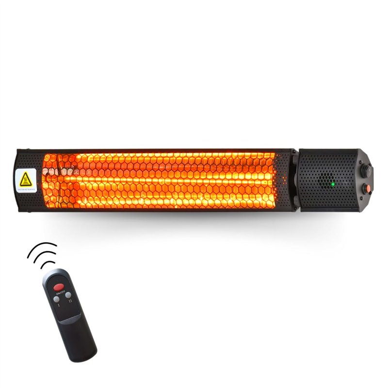 Radiateur infrarouge STARLYF Radiant Heater (IP65), Intérieur et Extérieur, 2000W, Chauffage radiant terrasse, incl materiél de