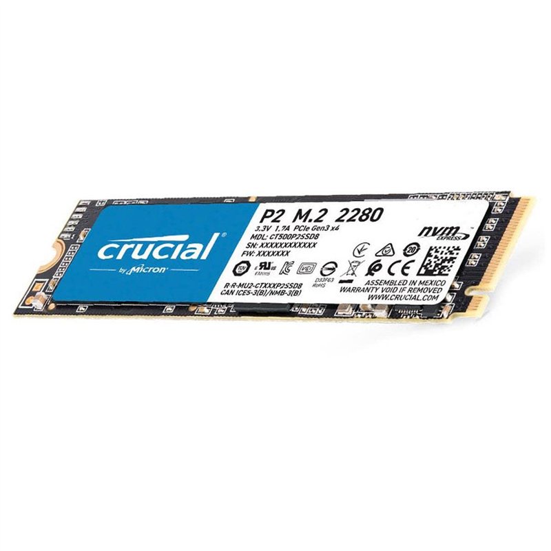 Crucial P2 CT250P2SSD8 SSD Interne 250Go, Vitesses atteignant 2400 Mo/s (3D NAND, NVMe, PCIe, M.2)