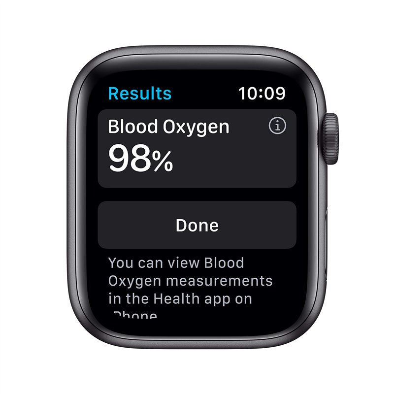 Image secondaire de Apple Watch Series 6 (GPS, 44MM) Boîtier en Aluminium Gris Sidéral avec Bracelet Sport Noir (Reconditionné)