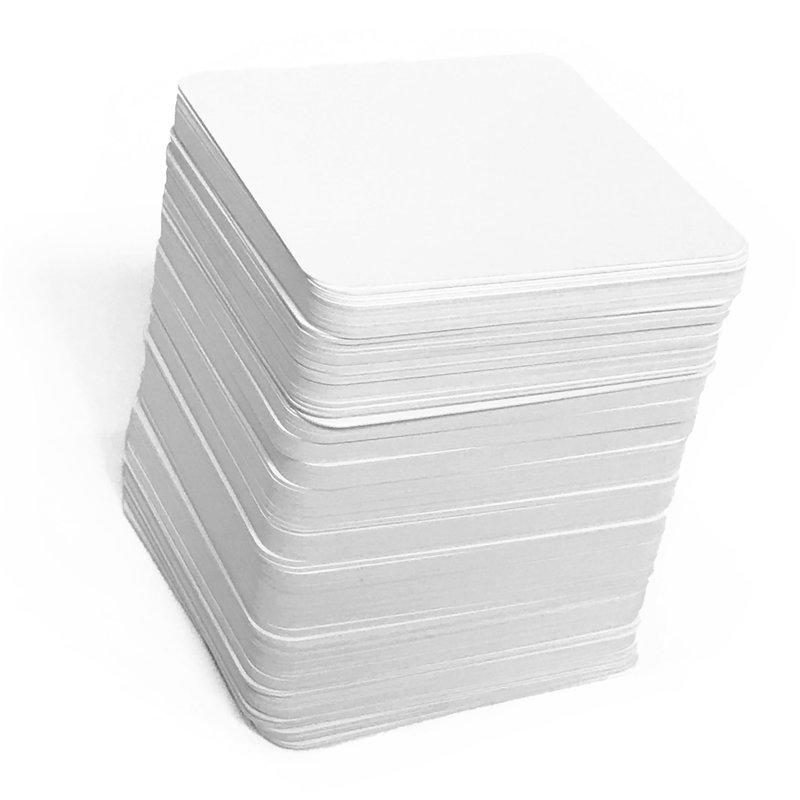 Apostrophe Games Cartes à jouer carrées vierges (7 cm carré et finition mate) 200 cartes vierges, cartes flash, cartes de jeu de