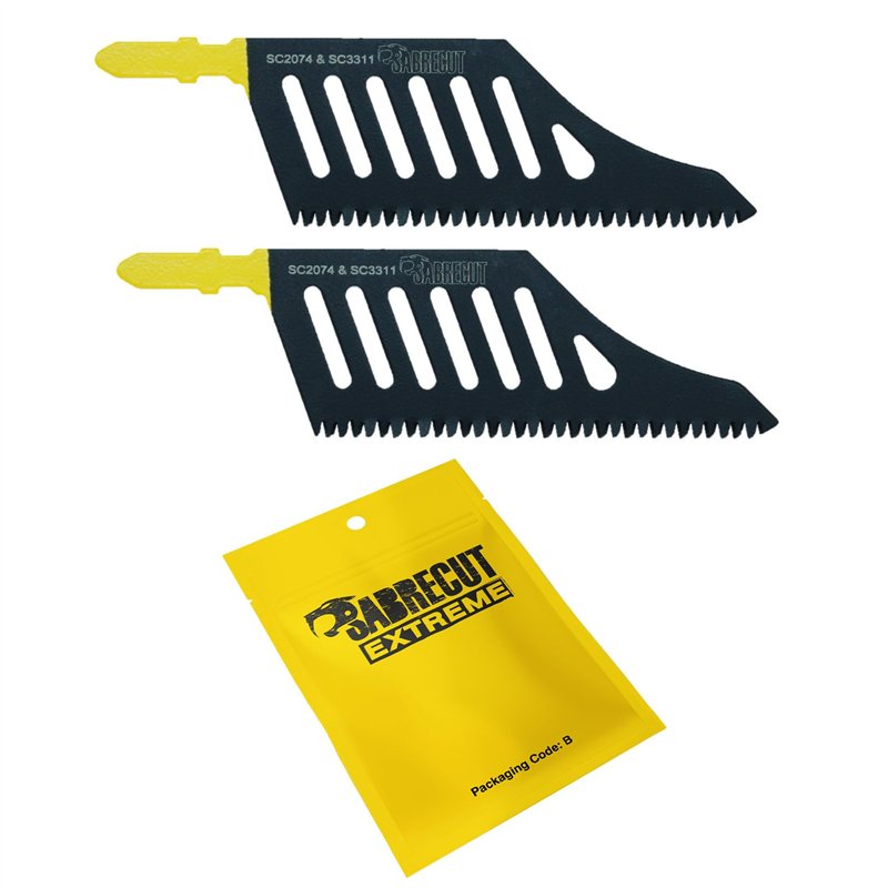 2 x SabreCut JSSC2074_2 T Shank HCS Wood Flush Cutting DT2074 Lames de scie sauteuse compatibles avec Dewalt, Bosch et bien d'au