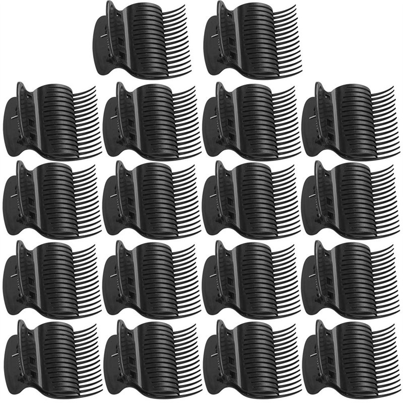 18 Pièces Clips de Rouleau Chaud Remplacement de Clips de Griffe de Bigoudi en Plastique Pinces à Rouleaux pour Petits, Moyens,