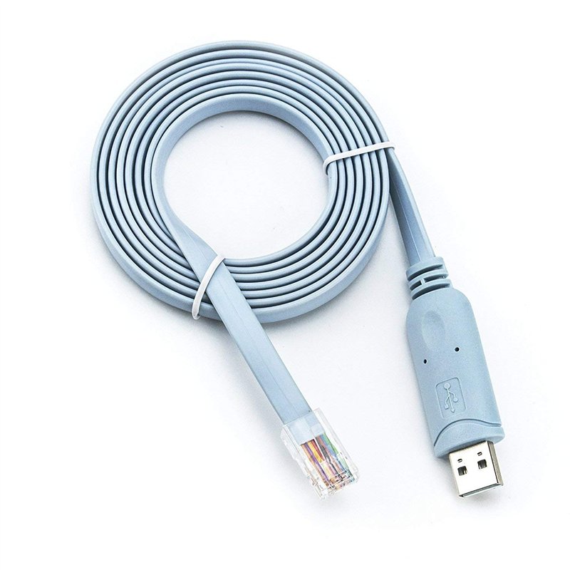 RW RoutersWholesale Cisco Compatible Console Cable, 1,8 m, Cab-console-usb-rj45