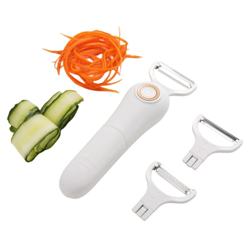 Éplucheur électrique pour fruits et légumes, en acier inoxydable, trancheuse à julienne, trancheuse 3 en 1, outil pour la cuisine