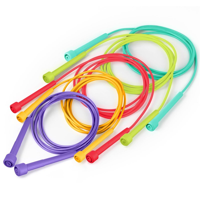 THE TWIDDLERS 5 Cordes à Sauter Réglables Colorées pour Enfants, Garçons & Filles (Couleurs Pastel) - Fitness, Jeu, Entraînement