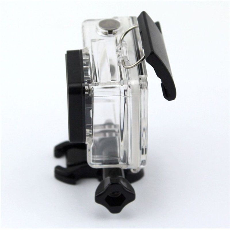 Image secondaire de Flycoo étui Boîtier étanche avec Objectif pour GoPro Hero 3+ Hero 4 Caméra d'action avec Vis de Fixation et Base Protection sous
