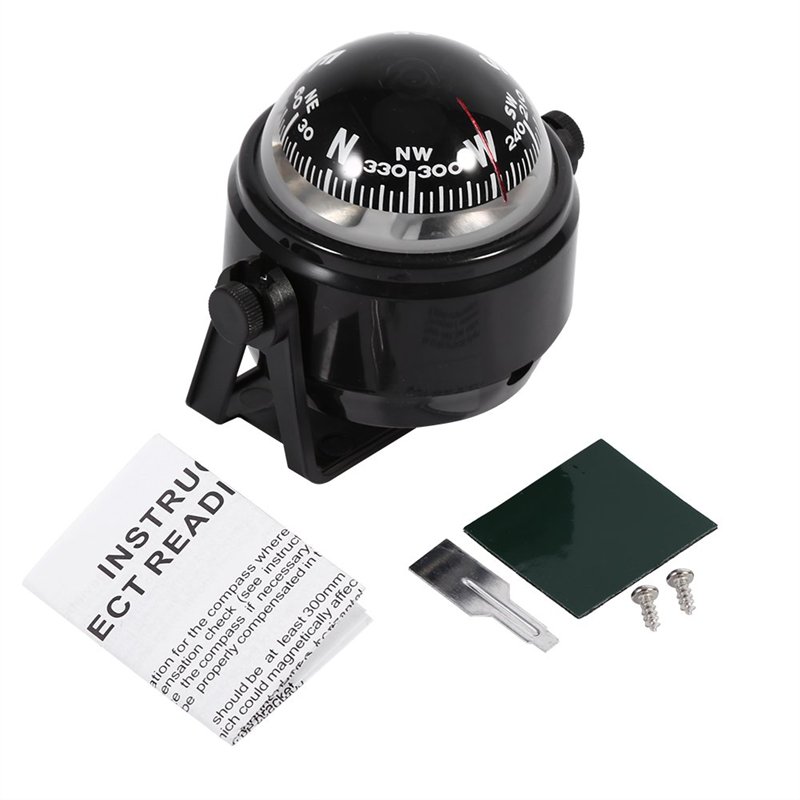 Boussole Multifonction Réglable Compas de Navigation Voyage Support Tableau de Bord pour Voiture Mer Marin Bateaux (Couleur : No