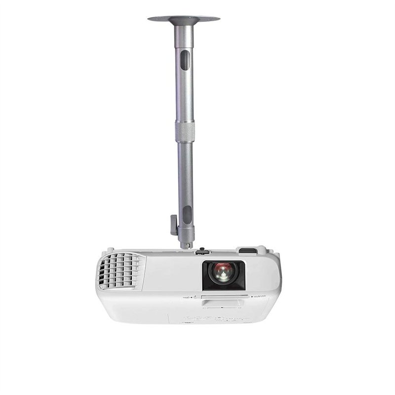 Drsn Support Vidéoprojecteur Plafond Réglable 35-60cm -Jusqu'à 3 kg -Pivotant à 360°, pour Mini Projecteur Caméras CCTV DVR- All