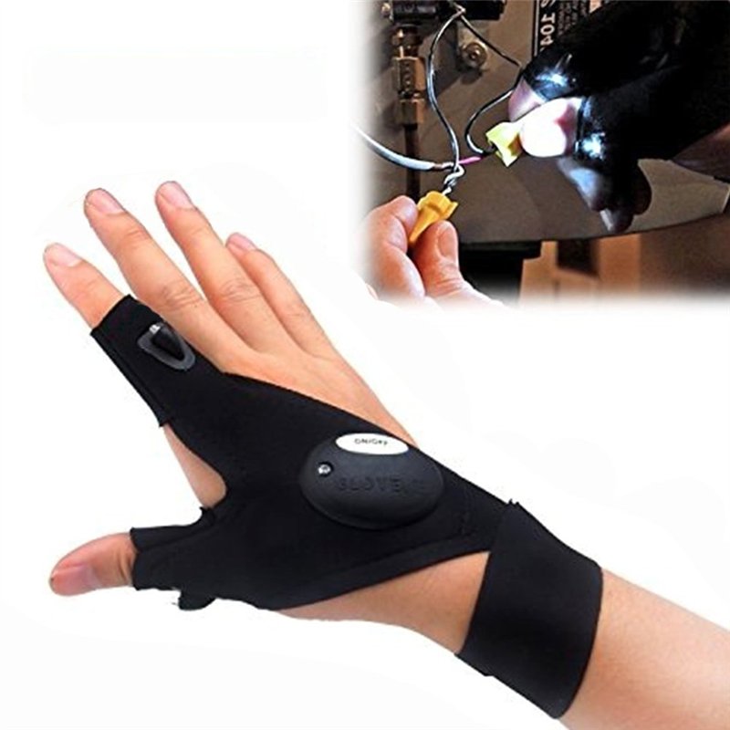 Gant de travail à LED pour extérieur, cyclisme, camping, randonnée, pêche, sauvetage d'urgence