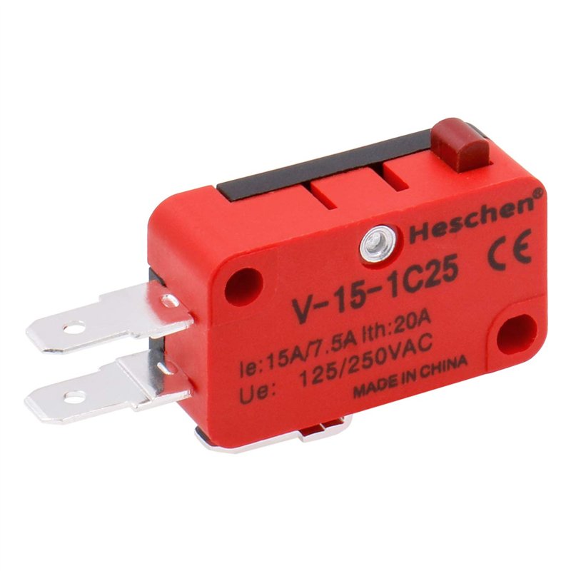 Image secondaire de Heschen Micro commutateur V-15-1C25 SPDT Type de bouton 20A 250VAC 2 Pack