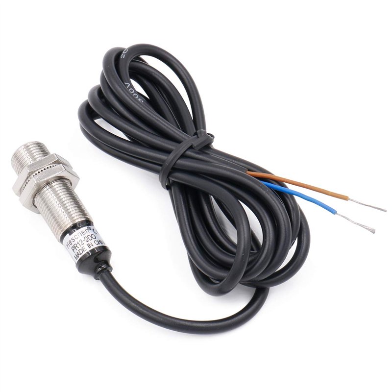 Image secondaire de Heschen Interrupteur de capteur de proximité inductif, PR12-2DO, type cylindrique, DC 12-24 V, 2 fils, NO (normalement ouvert),