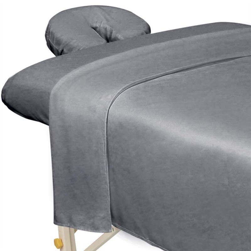 ForPro Professional Collection - Ensemble de draps de massage 3 pièces en microfibre de qualité supérieure, ultra léger, résistant