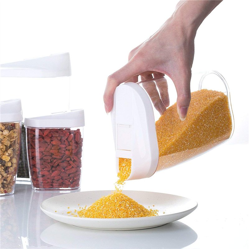 Image secondaire de Czemo Boîtes de Conservation à Céréales, Cuisine Alimentaires Boîtes à céréales Rangement pour Aliments Hermétiques, 5 Pièces