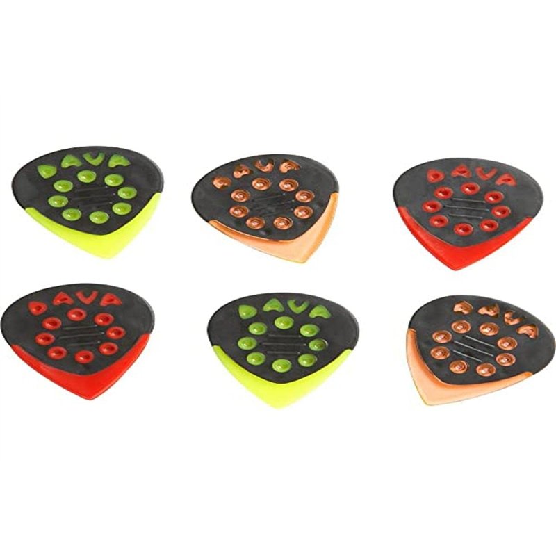 DAVA (Jazz Grips Combo) Médiators Pour Guitare - Hang Bag Avec 6 Pièces 9234