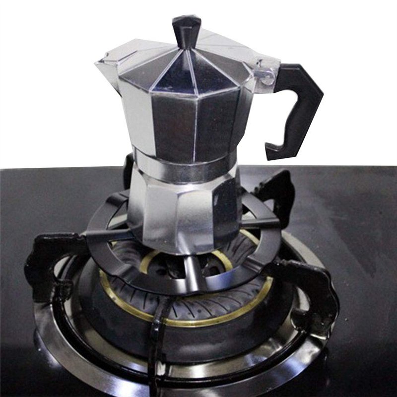 Image secondaire de Cafetière étagère accessoires camping cuisine sûr plaque cuisson réducteur cuisinière à gaz support durable pratique en aluminium