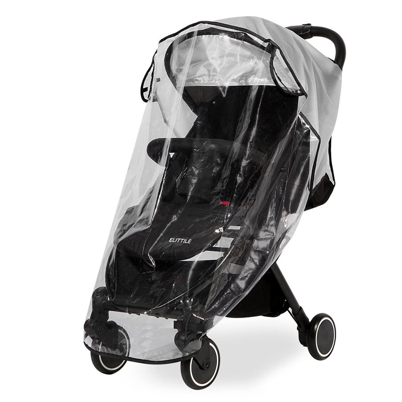 Habillage Pluie Universelle pour Poussette -Protection Pluie Poussette Universelle -Protection contre les intempéries et le vent