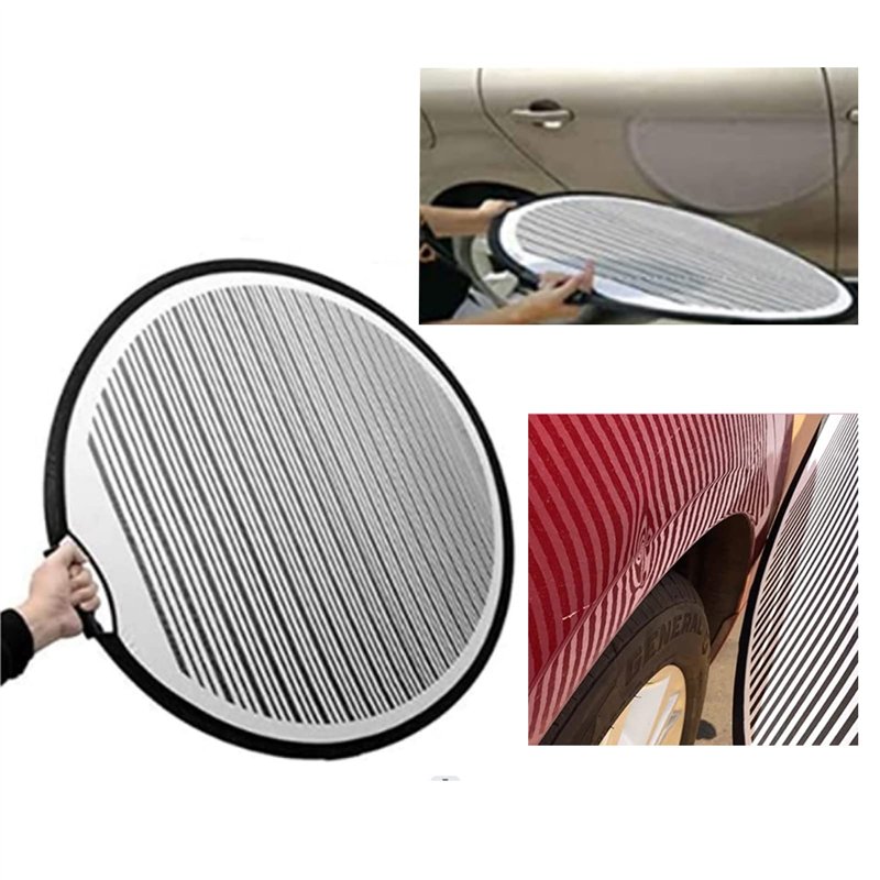Image secondaire de Panneau réflecteur de bosses de 80cm Panneau lumineux pliable à rayures Réflecteur flexible à LED Outil de débosselage pour répa