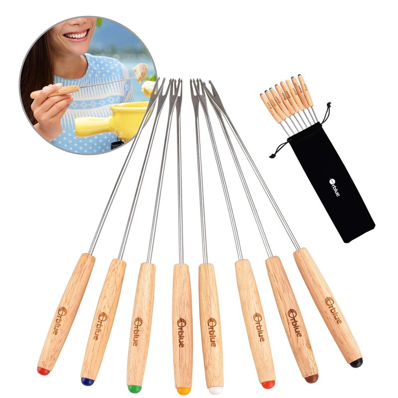 ORBLUE Fourchettes à Fondue, lot de 8, multicolores