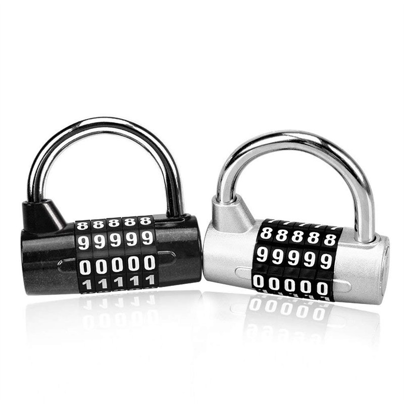 Image secondaire de Sukudon Cadenas, Cadenas Code, avec 5 Chiffres Cadenas, 2 PiècesCadenas Code, Cadenas à Combinaison