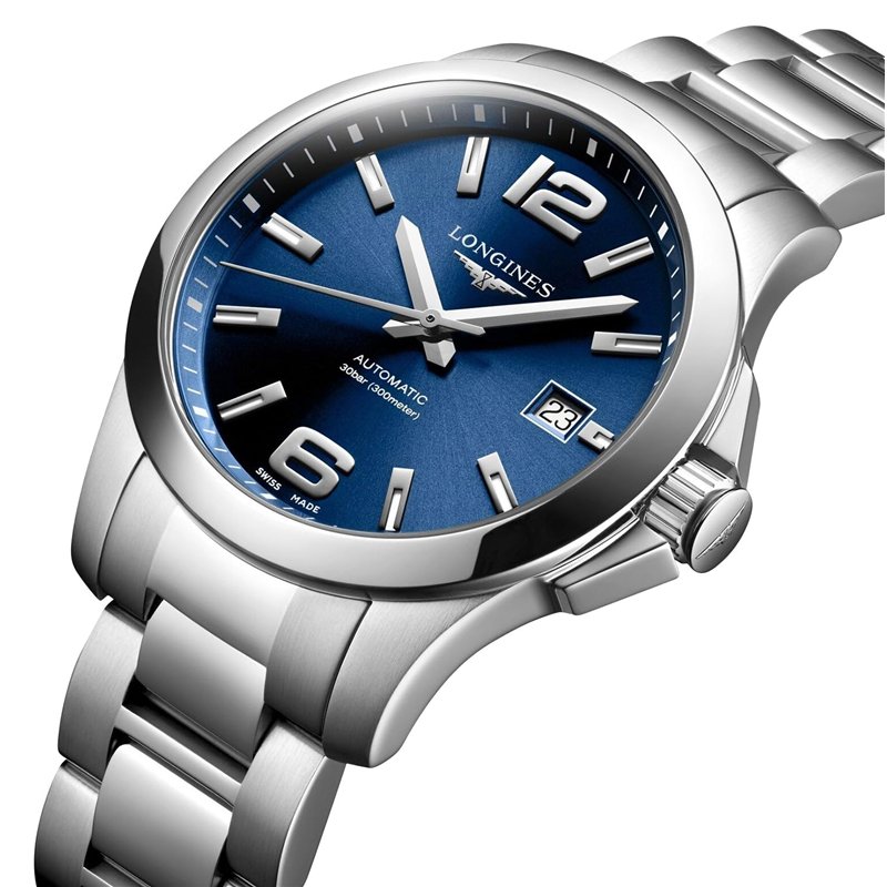Image secondaire de Longines Orologio Conquest 39mm blu automatico Acciaio L3.776.4.99.6