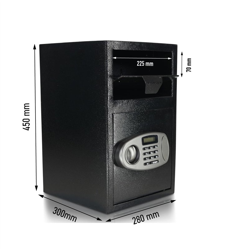 Image secondaire de Coffre-fort de dépôt | Coffre-fort avec clapet d'insertion | niveau de sécurité à | serrure électronique
