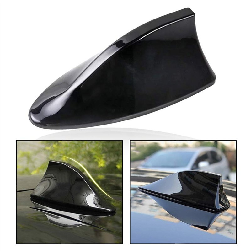 OFKPO Antenne Aileron de Requin, Antenne de Voiture Universelle Antenne de Toit Voiture Aérienne de Signal de Radio AM FM de Fin
