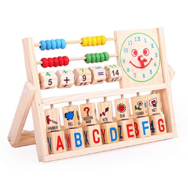 OFKPO Boulier d'apprentissage en Bois, Jouet Montessori 5 Ans Boulier Montessori pour Enfants