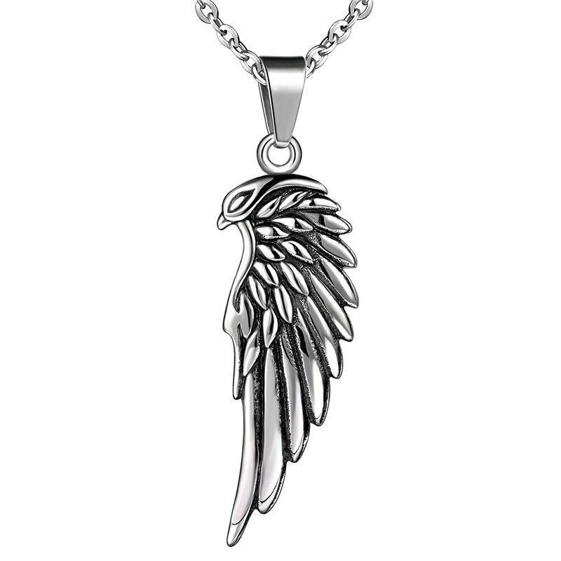 Feilok Pendentif en acier inoxydable ailes d’aigle, pour homme