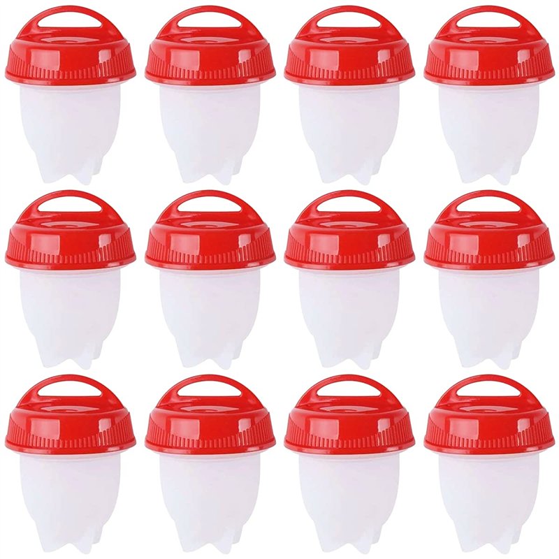12 pièces chaudière à oeufs chaudière à oeufs ensemble de chaudière à oeufs en silicone sans coquille coquetier oeuf à la coque