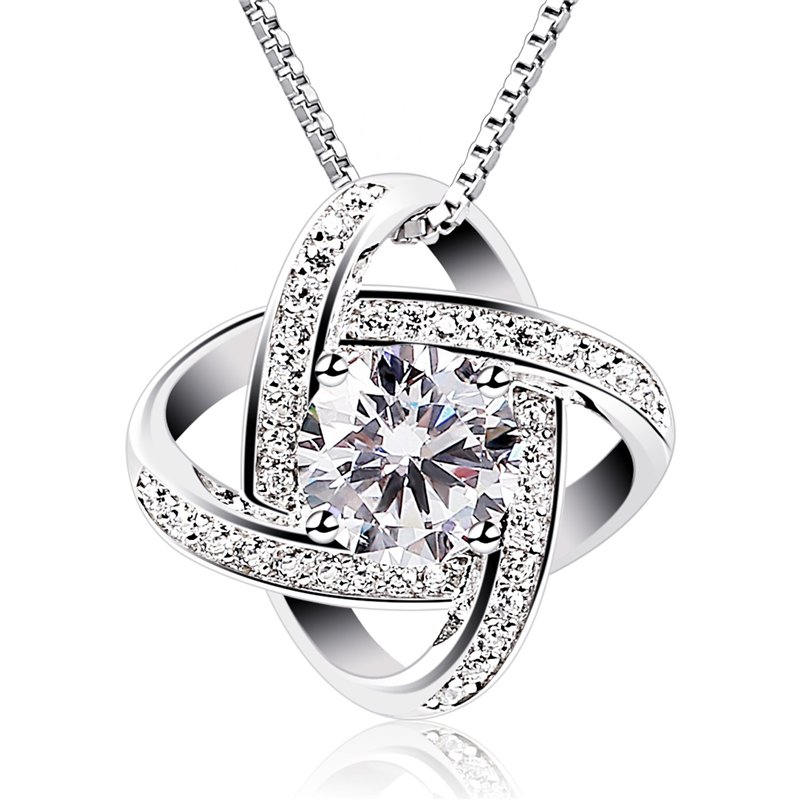 B.Catcher Collier en Argent, Zircone cubique, Pendentif Gemini, La fête Des Mères, Pour les fêtes, les anniversaires, les mariages