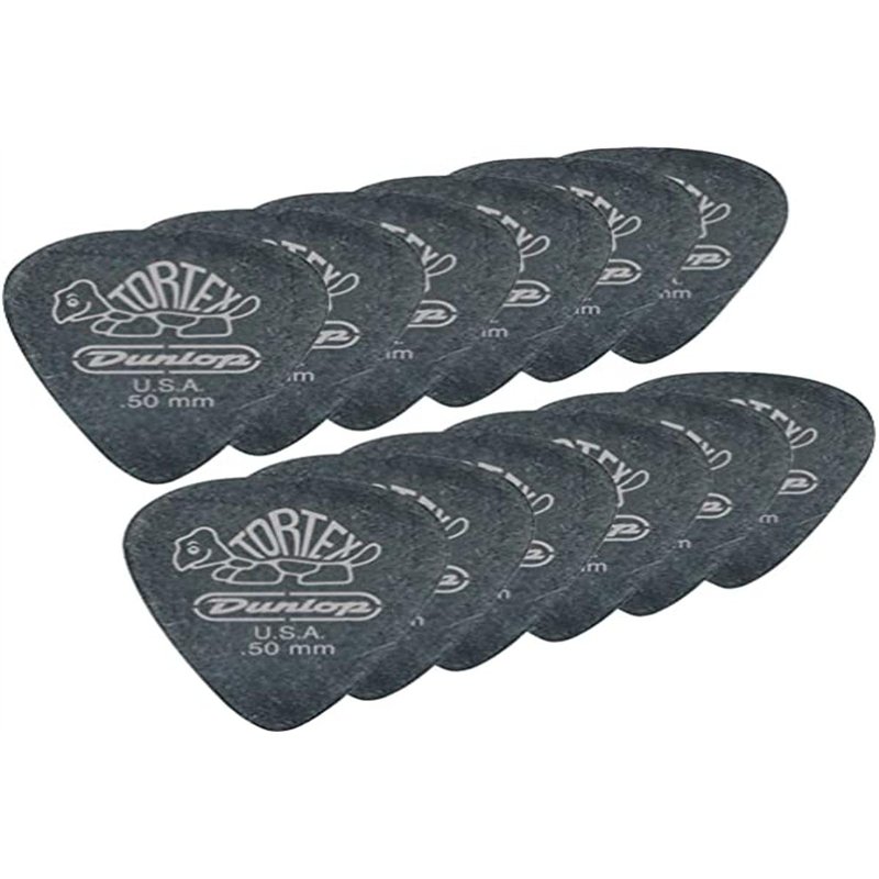Dunlop médiators Pitch Black Standard Tortex 073 (12 pièces)