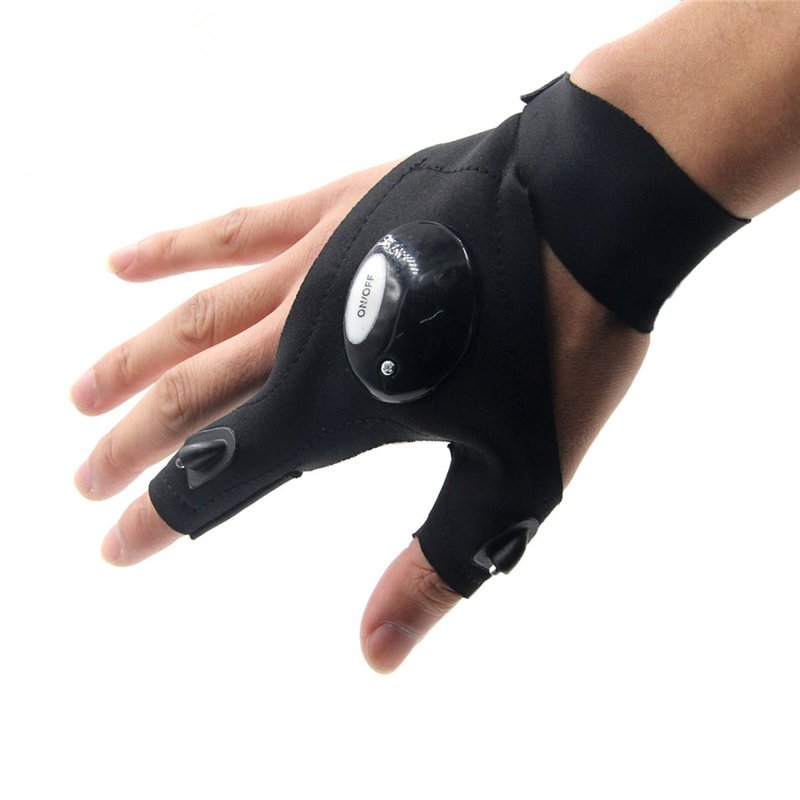 Image secondaire de GuDoQi Gants de Pêche Extérieur Gants de Lampe de Poche LED pour Réparer et Travailler dans Les Ténèbres, la Pêche, Le Camping e
