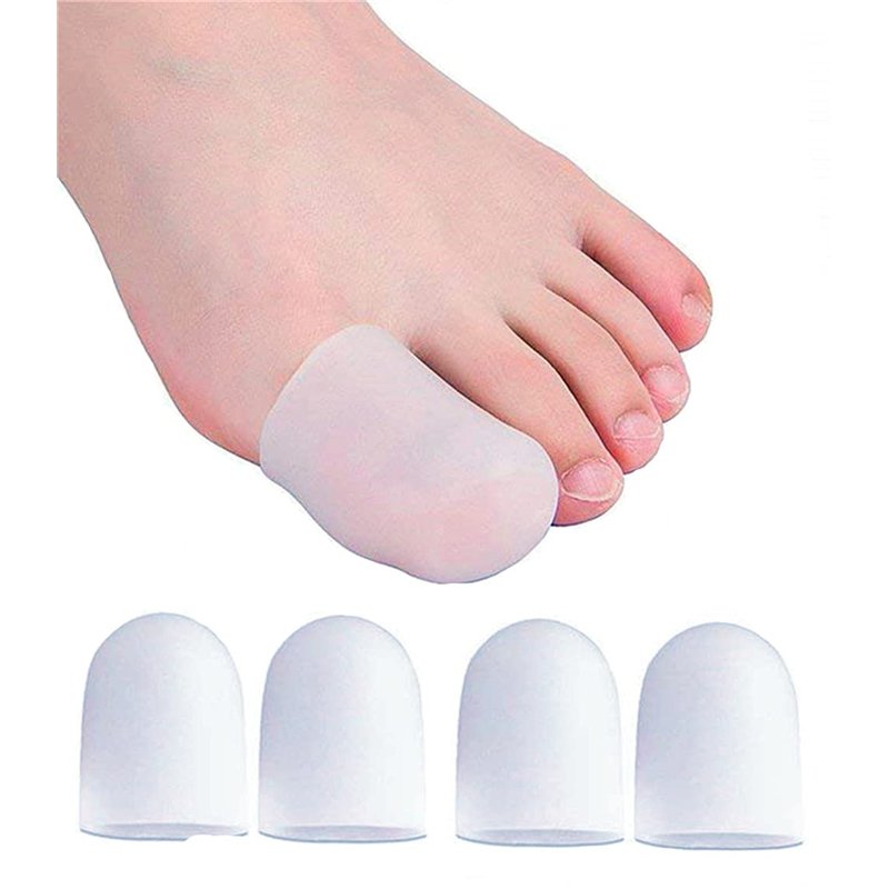 xwanli Protection gros orteil, 4 Pièces Capuchons d'orteils, pour Soulager Pied la Douleur, Contre Les Ampoules et Cors