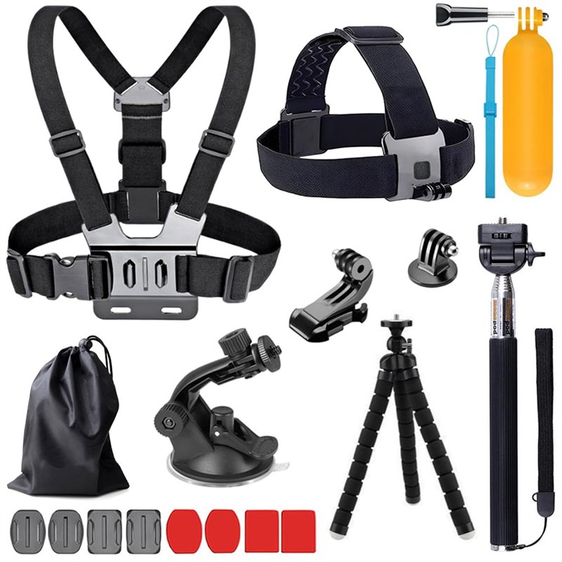 YEHOLDING 13-en-1 Accessoires pour Gopro, Kit d'accessoires pour caméra d'action Compatible avec GoPro Hero 13 12 11 10 9 8 Max