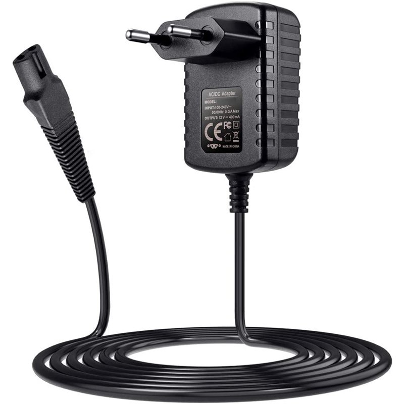 SoulBay 12V Chargeur pour Braun Rasoir électrique Série 6/7/9, Série 4/5, Série 1/2/3 Remplacement du Cordon d'Alimentation, Fon