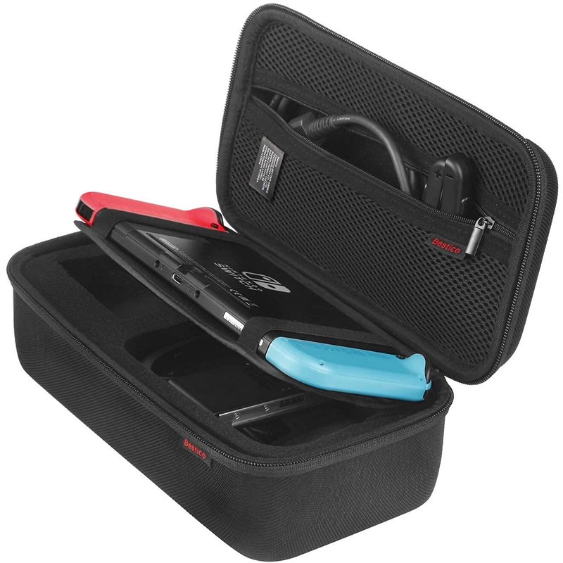 Bestico Etui pour Nintendo Switch/Switch OLED - Housse de Transport pour Nintendo Switch avec 10 Porte Jeux pour la Nintendo Switch