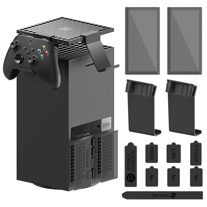 Housse Anti-poussière pour Manette Xbox Series X - Accessoires de Jeu 2 en 1 avec Couvercle de Filtre à poussière Compatible ave