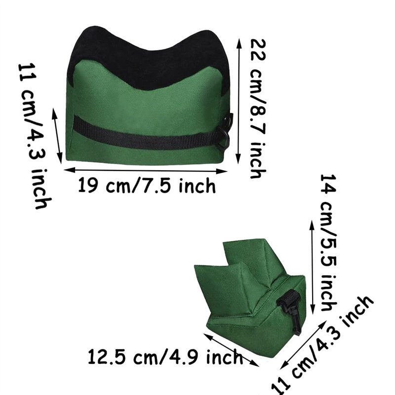 Image secondaire de 1 Jeu Support de Tir Avant et Arrière, Support de Tir Chasse Carabine, Support Avant SandBag, pour la Chasse en Plein Air, Le St
