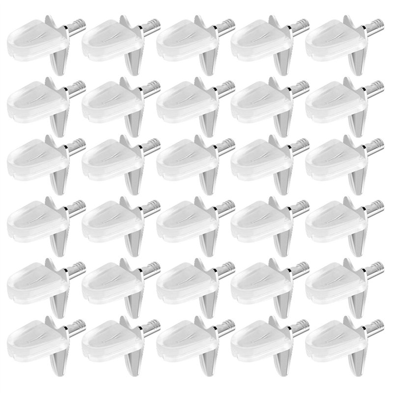 Chudian 30 pcs Goupilles de Support d'Étagère, Cheville de Support Étagère pour planche en Bois ou en Verre - Armoire de Cuisine