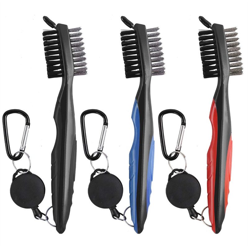 Dadabig 3 Pcs Nettoyages De Golf pour Brosses De Golf du Club, Outils De Nettoyages De Golf De Brosses De Golf en Acier, Double