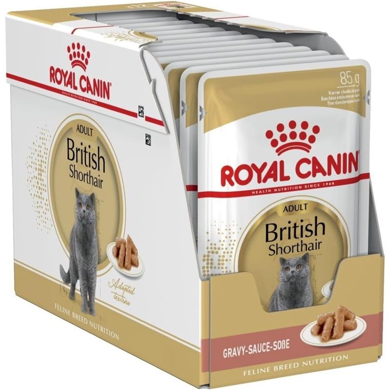 Royal Canin Canin British Shorthair Cat Food - Paquet 12 x 85 GR - Total: 1020 GR