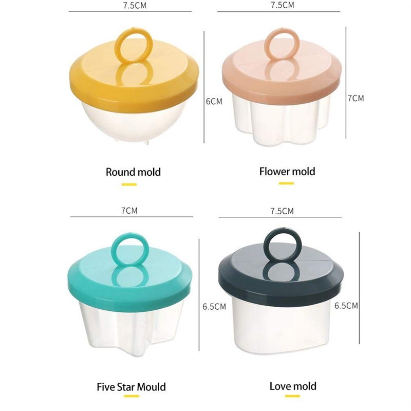 Image secondaire de RetroFun 4 coupelles de braconnage d'œufs en Silicone, Mini gousses de braconnage Moule à Oeufs cuiseur à œufs Oeuf poché antiad