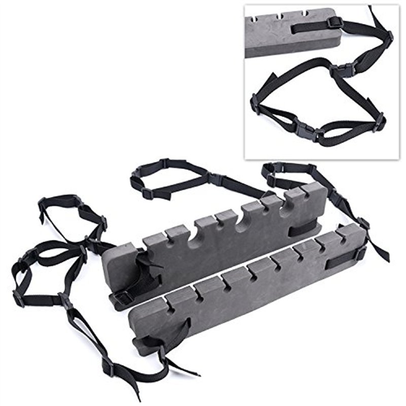 Image secondaire de NUZAMAS Porte-Canne à Pêche Portable Rack Appuie-tête Support Tige Support Support pour Véhicule Auto SUV Van Roof Top Cannes Tr