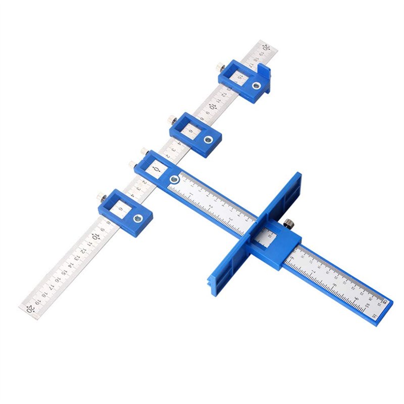 ASNOMY Gabarit de poinçonnage pour bois, Gabarit de perçage réglable pour placard, guide de perçage pour l'installation de poign
