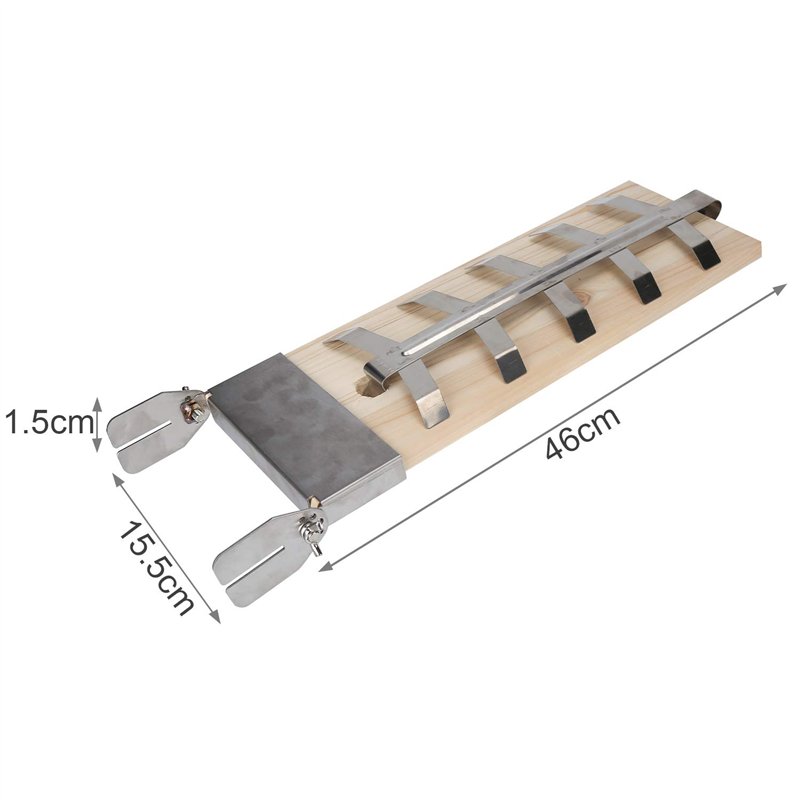 Image secondaire de Einfeben Lot de 4 planches à saumon flammé avec supports inclinables en acier inoxydable pour braseros, barbecue, barbecue d'ext