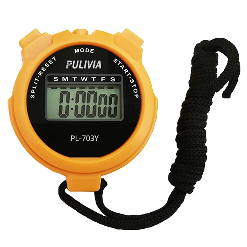 PULIVIA Chronomètre de Sport Numérique avec Horloge, Calendrier, Alarme, Grand écran, Chronomètre Numérique pour Entraîneurs, Na